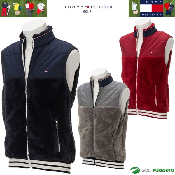 美品 TOMMY HILFIGERトミーヒルフィガー GOLF 中綿ベスト 中フリース