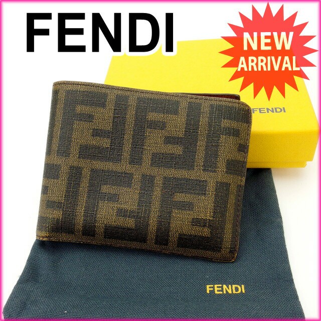 【FENDI】フェンディ 三つ折り財布 ネイビー×ブラック 7M0280/kt08670kw