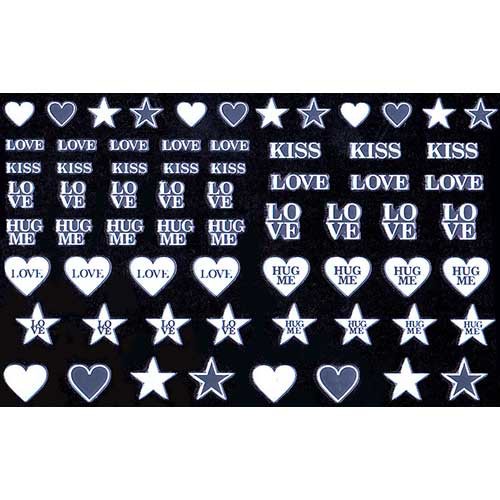 Amaily ネイルシール NO.2,6 LOVEメッセージ 白 【ネイルアートアクセサリー・