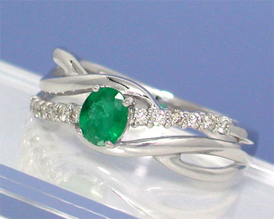 twelveカラージュエルリング 送料無料！ 【訳あり・在庫処分】 K18/ エメラルド9号