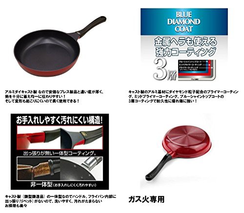 軽いね ブルーダイヤモンドコート フライパン 28cm H-8326